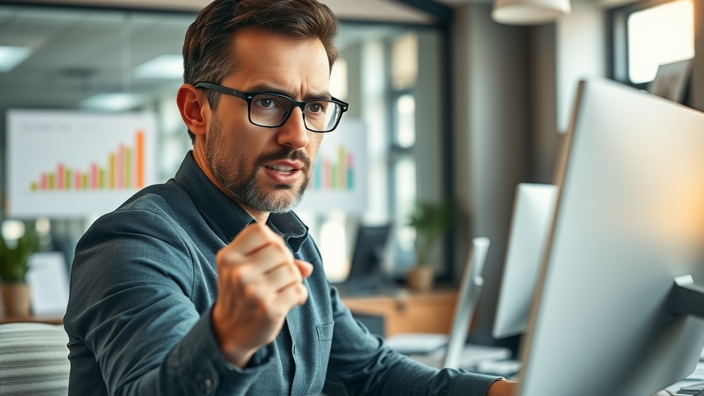 Home services business owner analyzing google business and AI SEO data